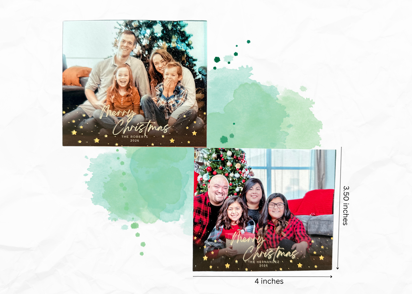 Christmas Print Photo Magnets