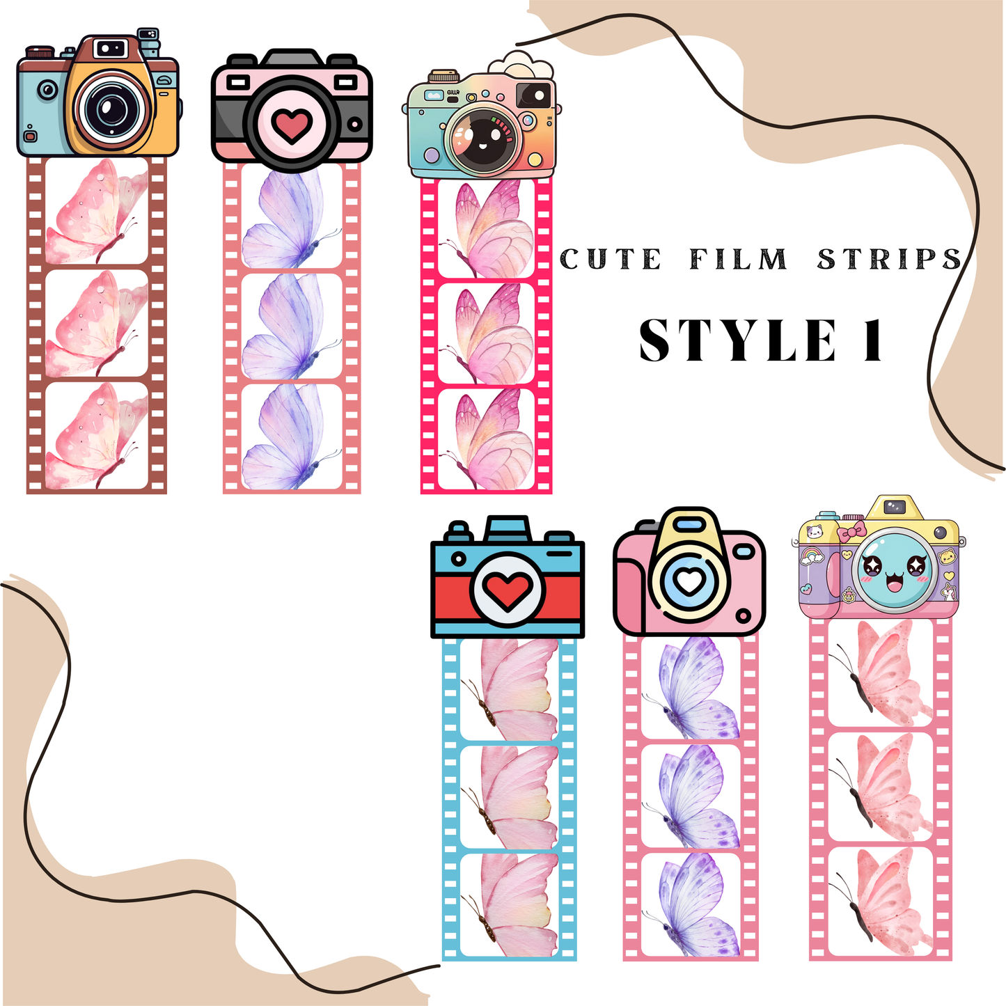 Camera Photo Strips Magnets
