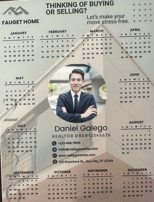 Business Calendar Photo Magnets 2026